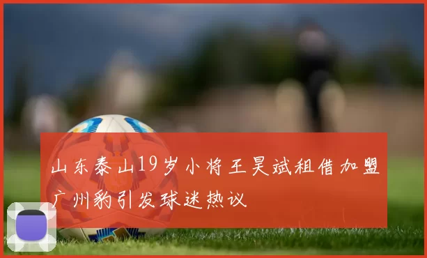 山东泰山19岁小将王昊斌租借加盟广州豹引发球迷热议